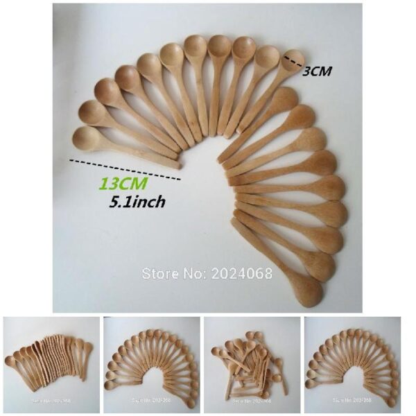 10Pcs/Set 5.1inch Wooden Spoon - Image 4