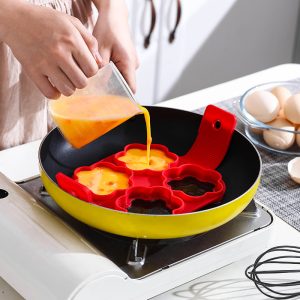 Silicone Non Stick Fantastic Seven Holes Egg Pancake Maker Ring Kitchen Baking Omelet Moulds Flip Cooker Egg Ring Mold